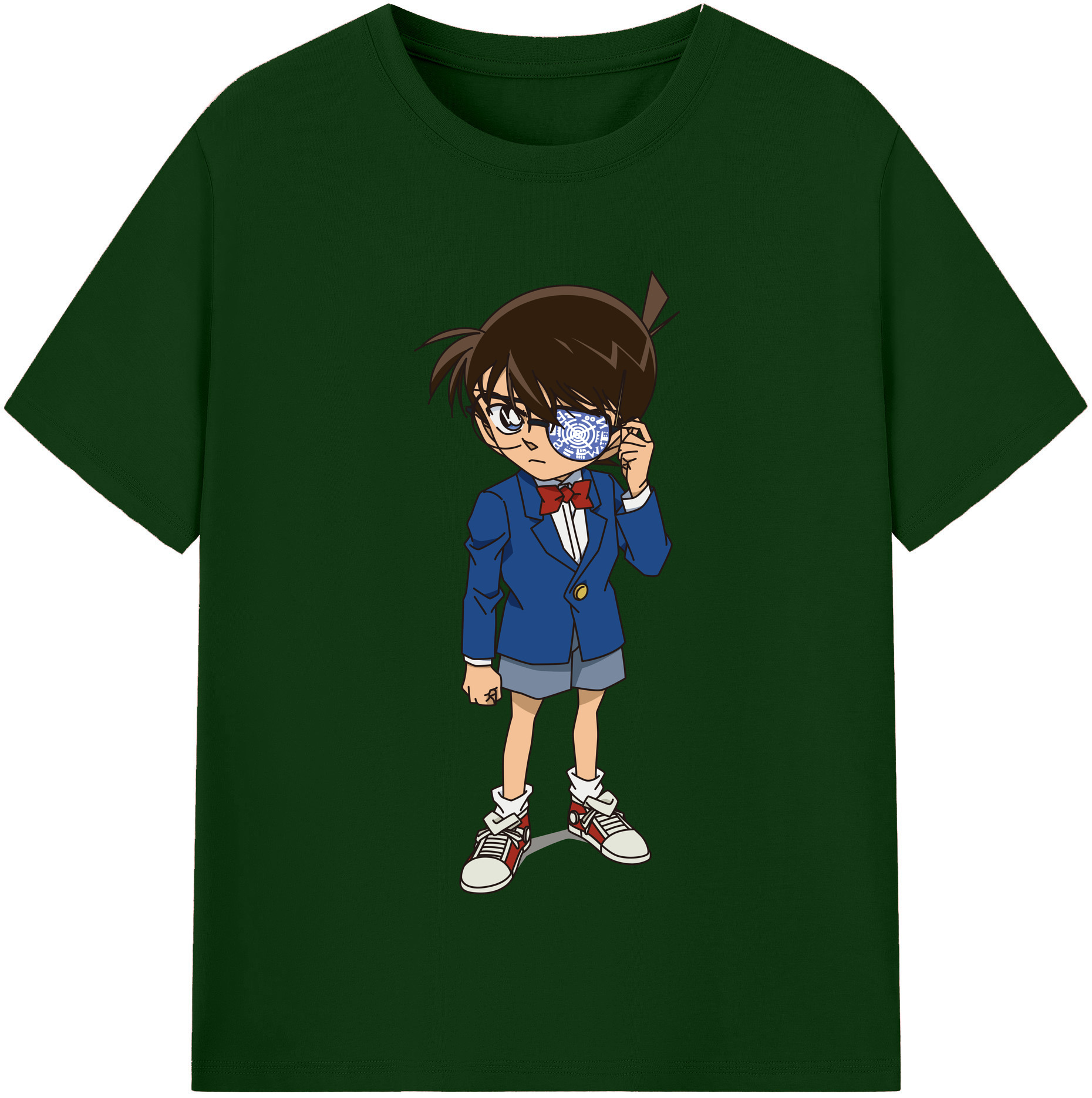 （画像用） 名探偵コナン 江戸川 コナン Detective Conan Conan Edogawa 綿100％半袖Tシャツ（フロントプリント）